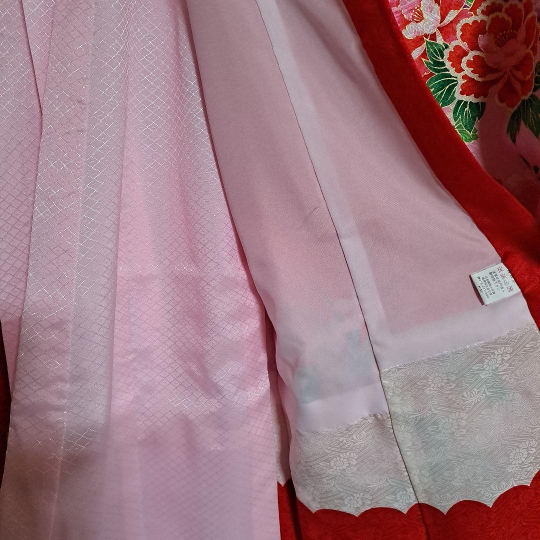 【美品】お宮参り　掛け着　正絹　祝着　産着　女の子　御所車　手まり　百花繚乱