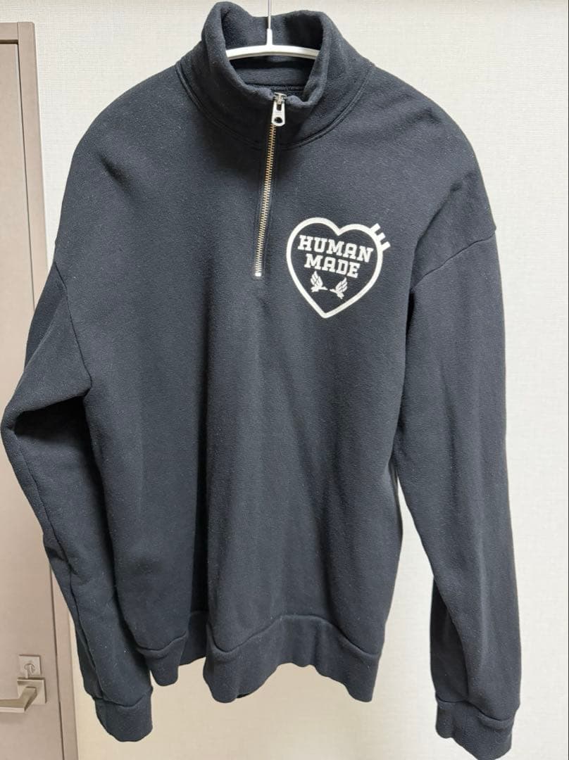 トップス HUMAN MADE Half-Zip Sweatshirt \"Black\"