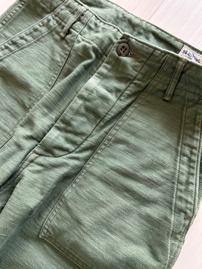 orSlow ベイカーパンツ　ミリタリー　オリーブグリーン