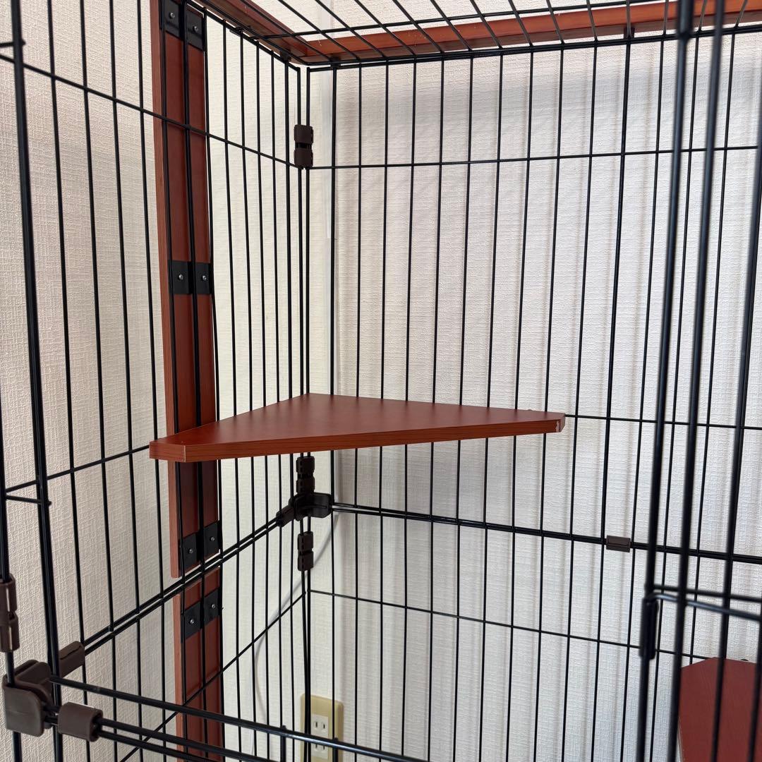 早いもの勝ち　キャットケージ　木製　3段　おしゃれ