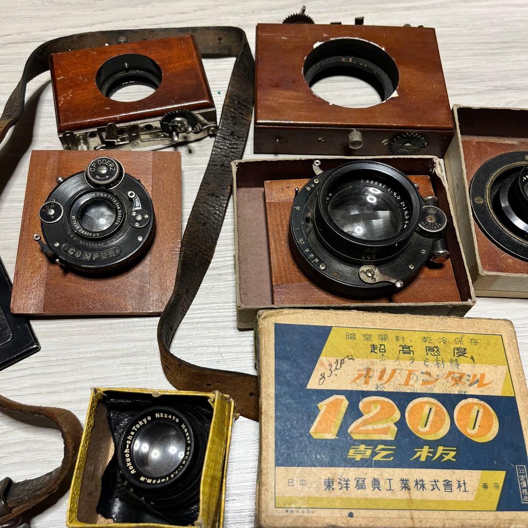 メ*】様 アンティーク　木製カメラ