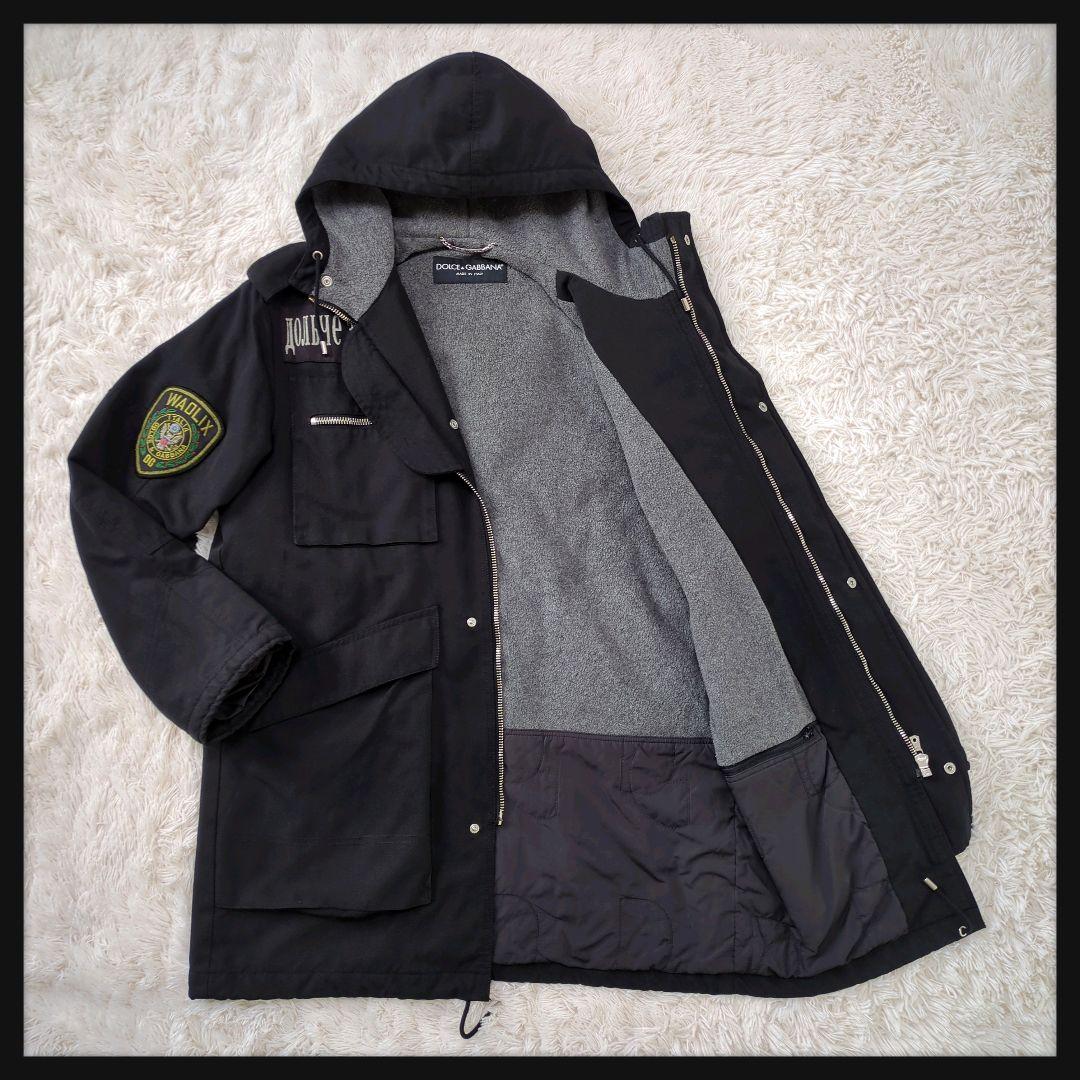 【入手困難・美品】ドルチェ&ガッバーナ☆モッズコート ジャケット フーデッド 黒