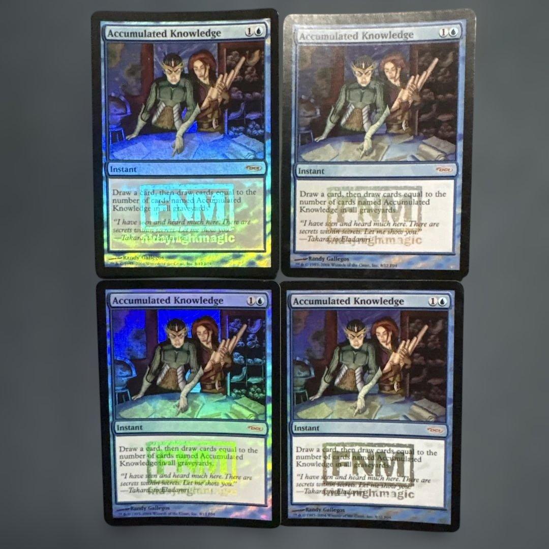 MTG 蓄積した知識　Foil FNM ４枚セット