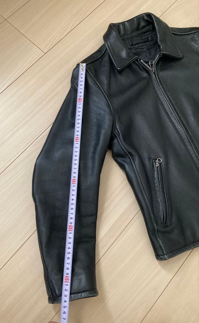 ライダースジャケット　本革　牛革　シングル　レザージャケット　ショット