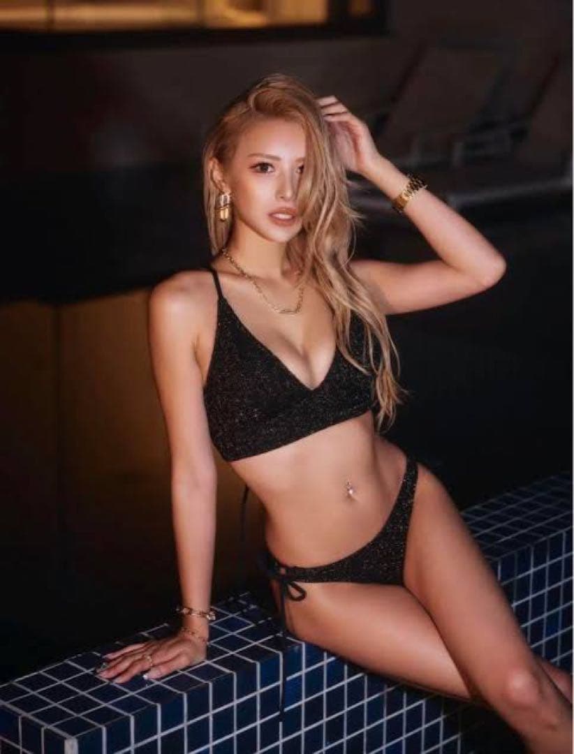 [最安値]ALENCY アレンシー ラメニットビキニBLACK