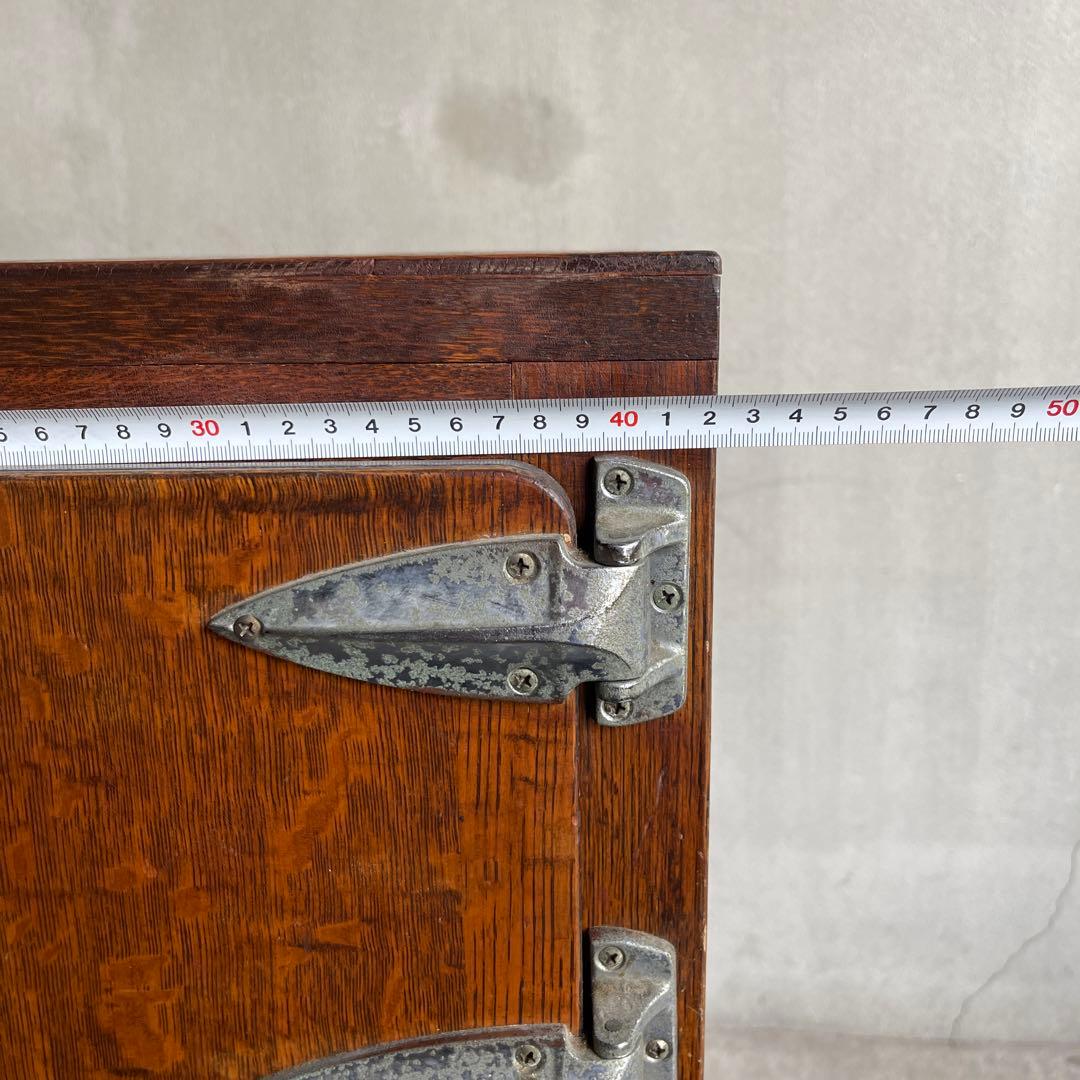 昭和レトロ　木製冷蔵庫　氷冷蔵庫　ビンテージ冷蔵庫