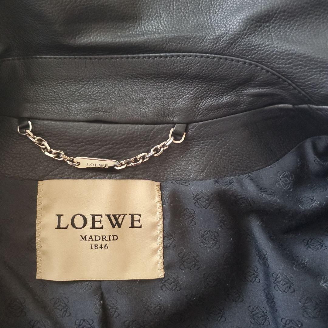 ロエベ 本革レザーのライダースジャケット