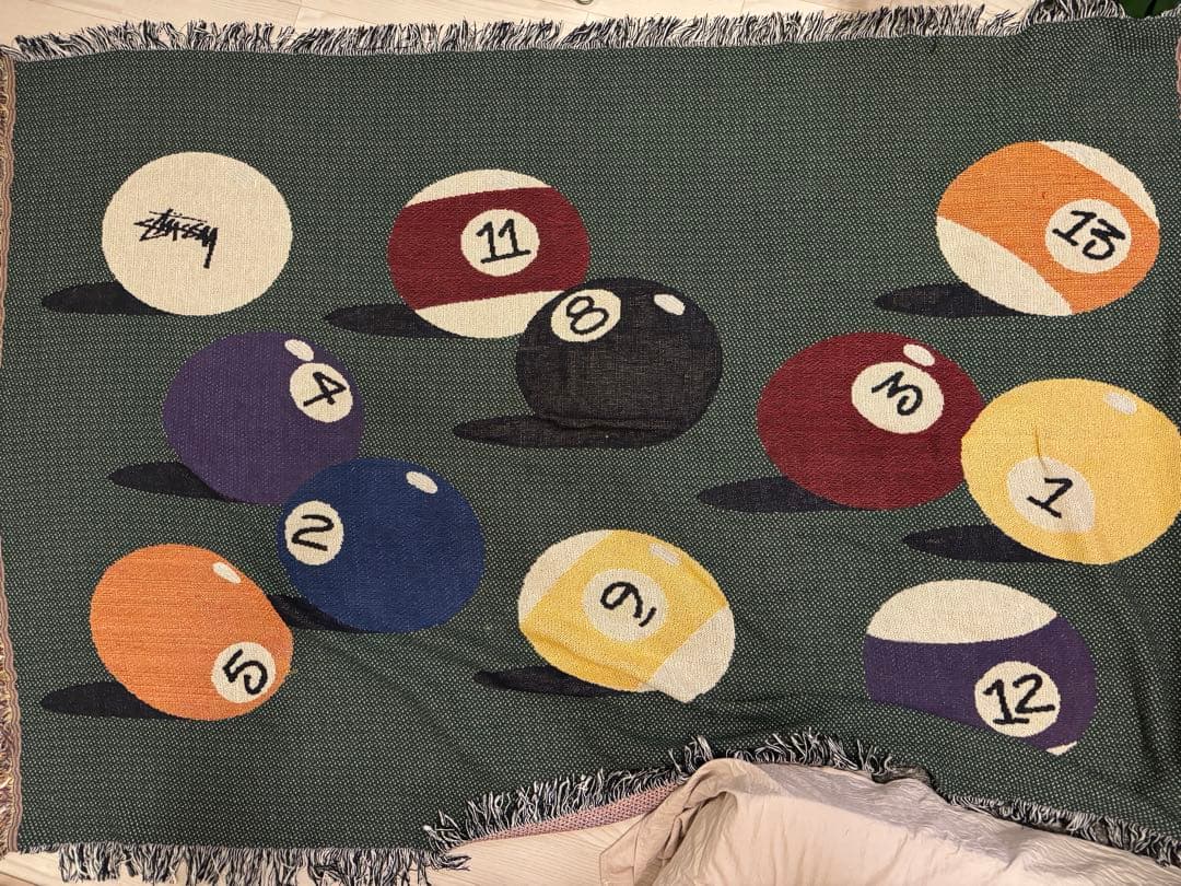 STUSSY ビリヤードボールデザインラグ／ブランケット