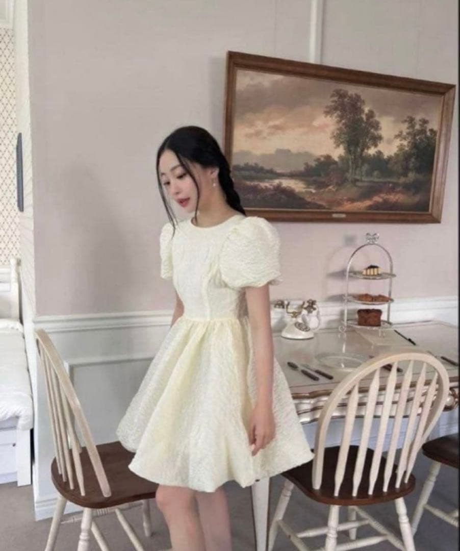 即日発送！\"Balloon flower\" jacquard one-piece