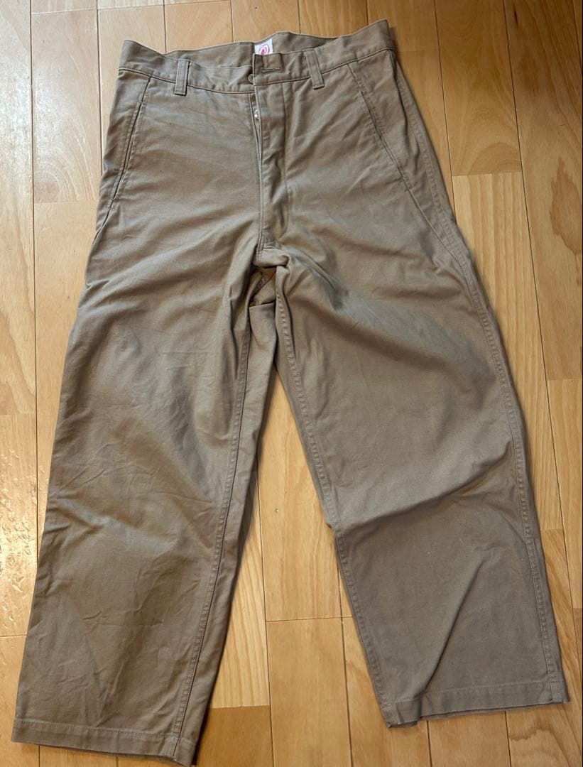 クランクプロジェクツ　綿ギャバ　ファットパンツ（ベージュ）　Mサイズ