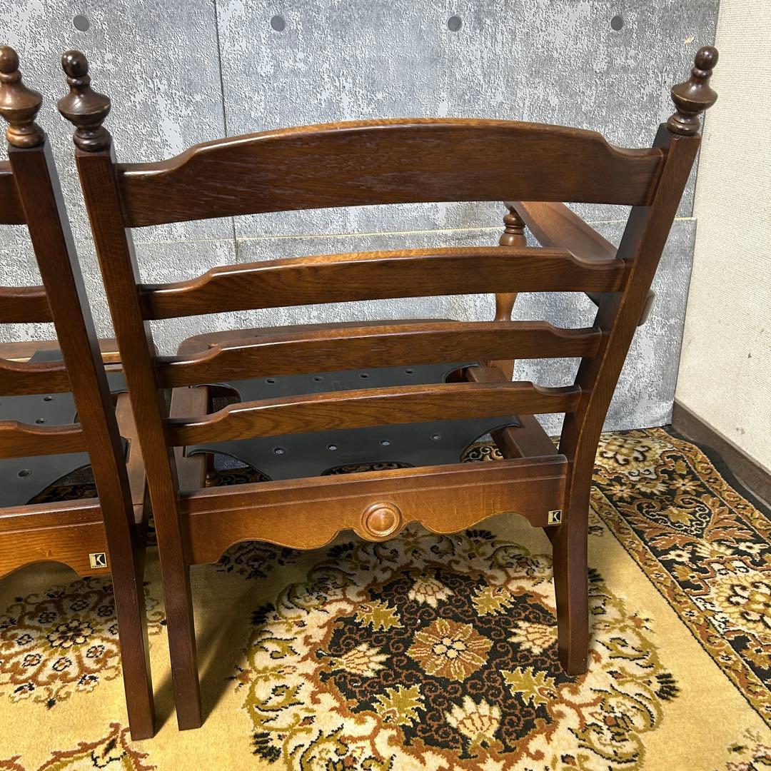 豆佳꧁飛騨産業 HIDA꧂キツツキ 穂高 3Pリビングチェア ソファ 花柄