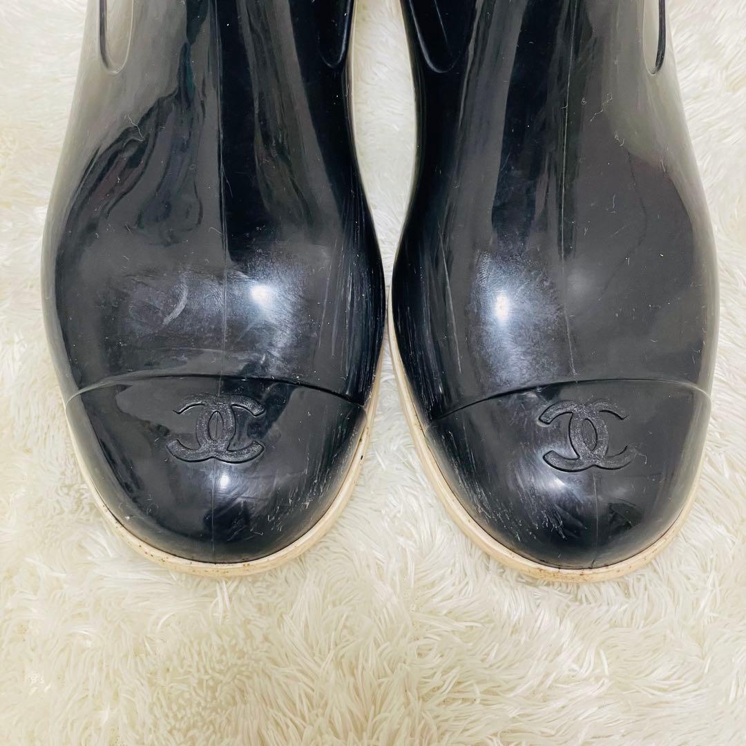 CHANEL シャネル レインブーツ ココマーク カメリア 36 箱＆保存袋