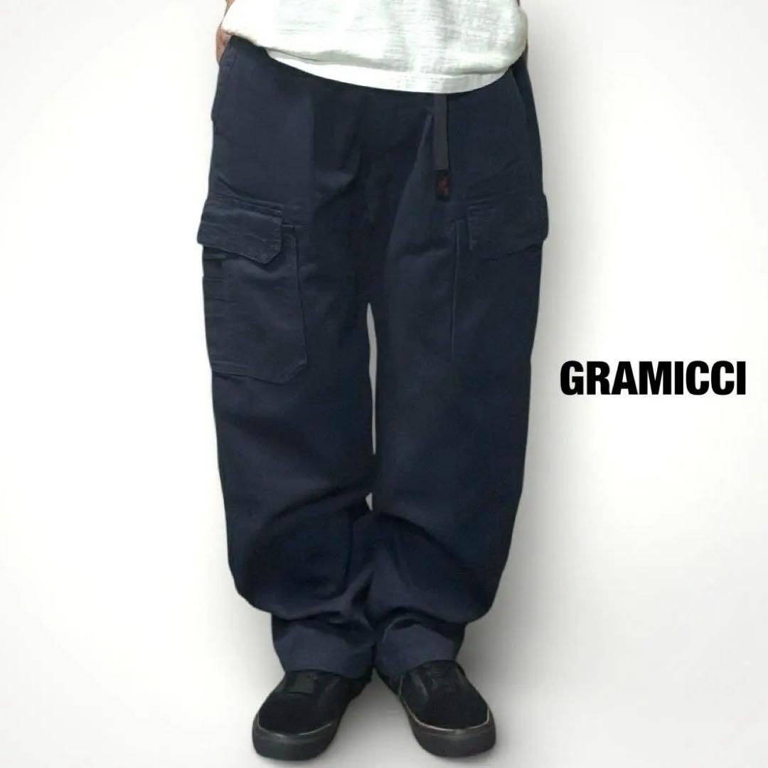 新品 GRAMICCI SUMMITカーゴパンツ アウトドア 紺 L