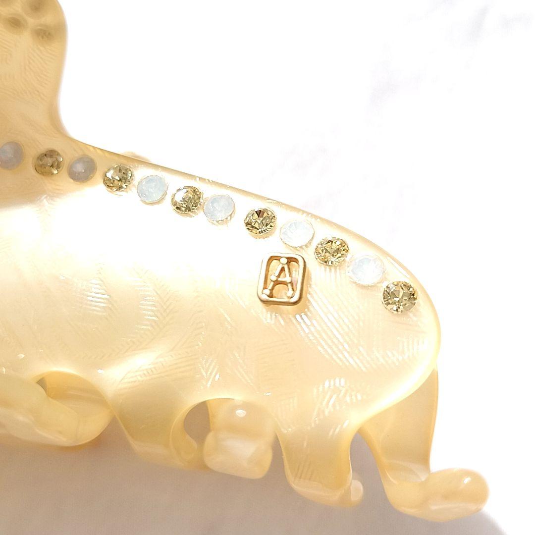 ALEXANDRE DE PARIS ヘアクリップ Lサイズ バレッタ ストーン