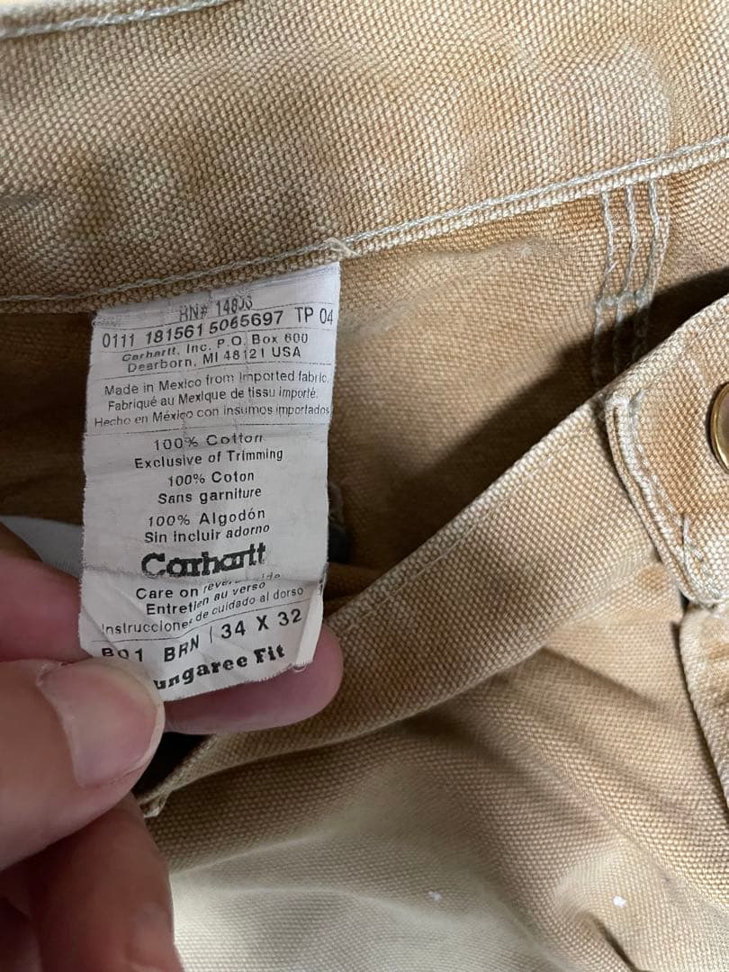 n*e様 Carhartt カーハートダブルニーB01 ペインターパンツ 34x