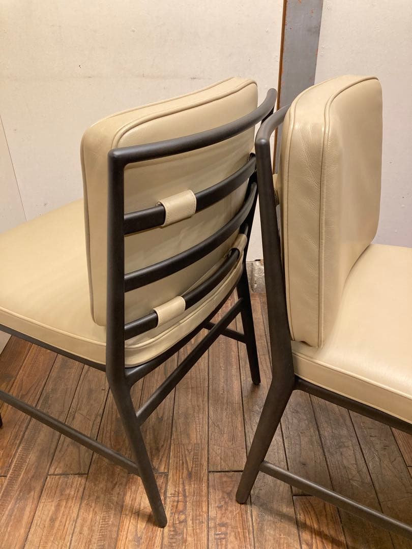 TIME&STYLE タイム＆スタイル SENSUAL ラダーバック 本革 2脚