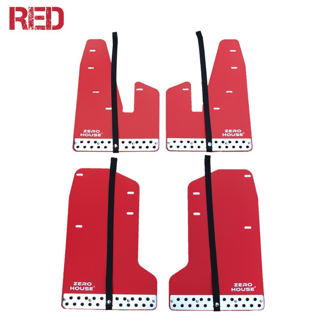 デリカ D:5 マッドガード マッドフラップ 1台分 オフロード レッド