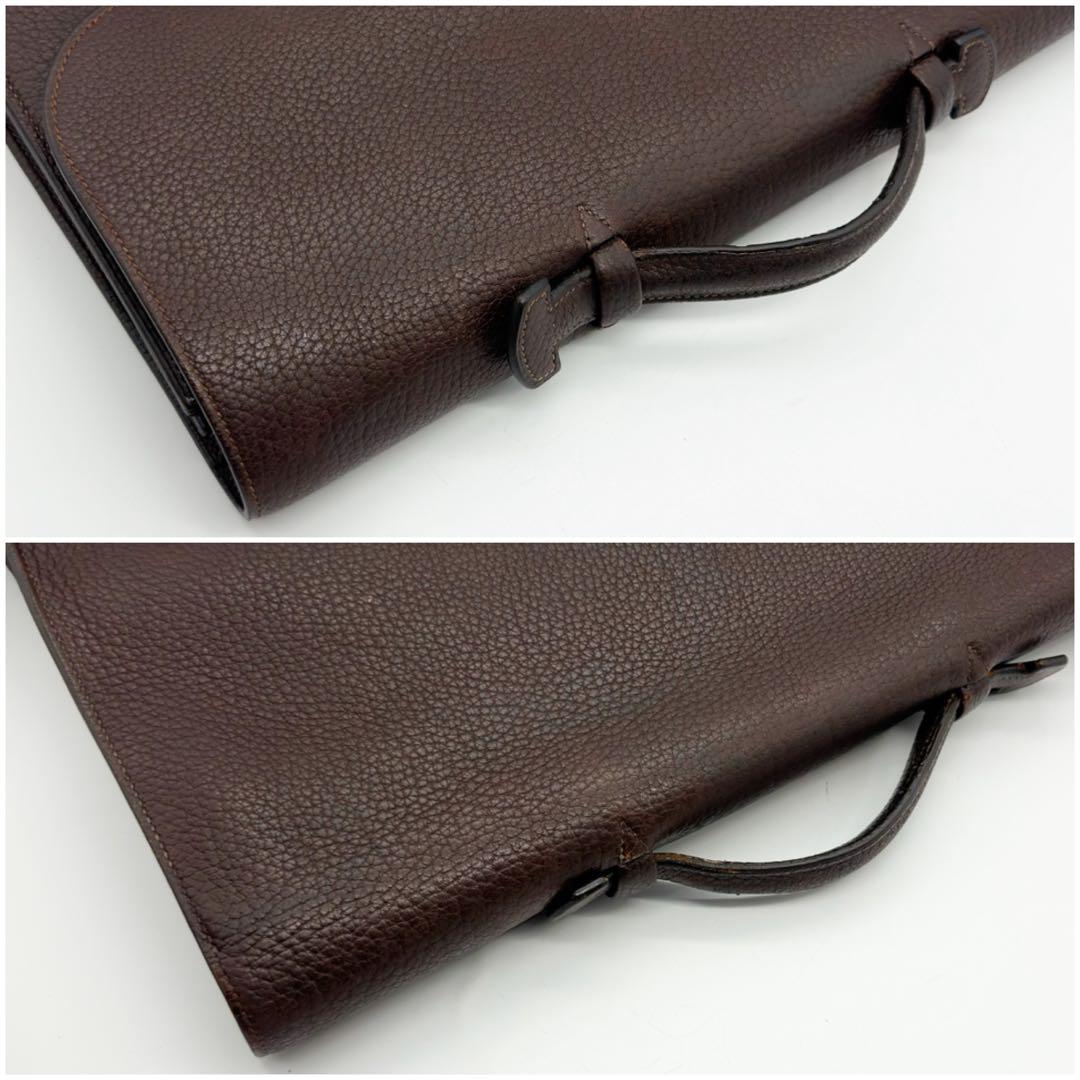 エルメス サックアデペッシュ 41 ブリーフケース トリヨンクレマンス ブラウン