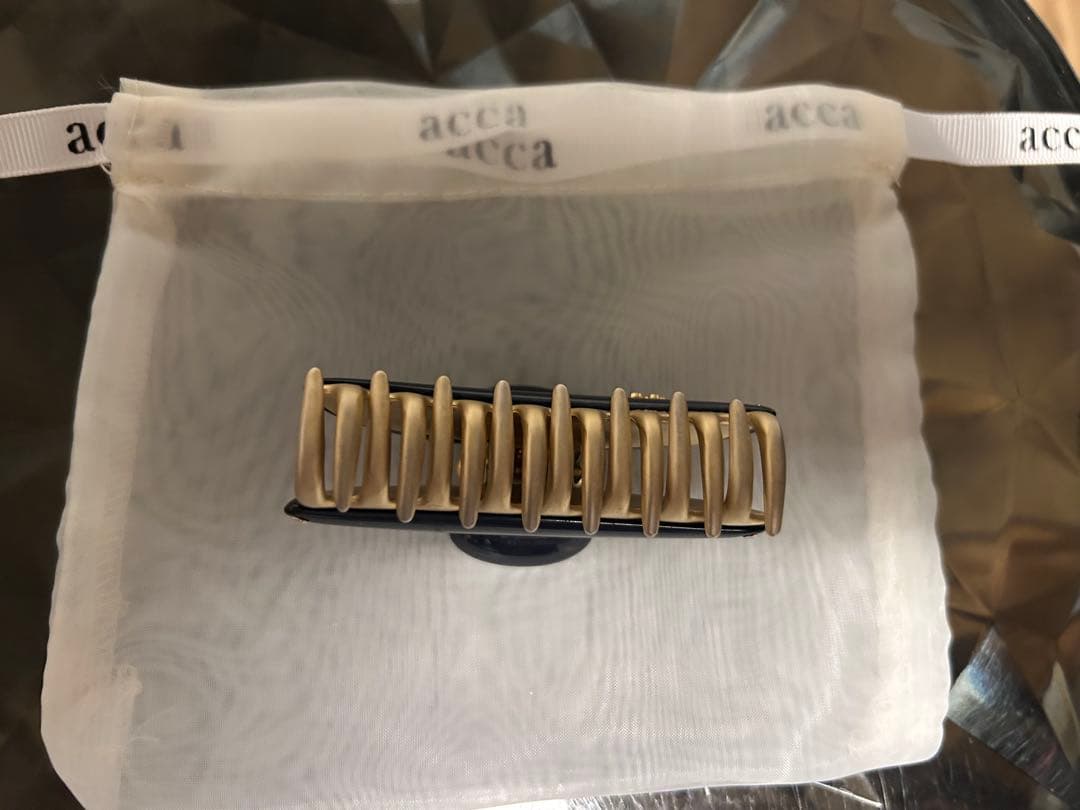 acca ヘアクリップ　ティアラクイーンM 黒