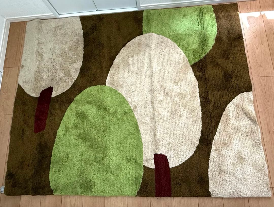 【UNICO】 140×180 カーペット　絨毯　ラグ　TREE ブラウン　北欧