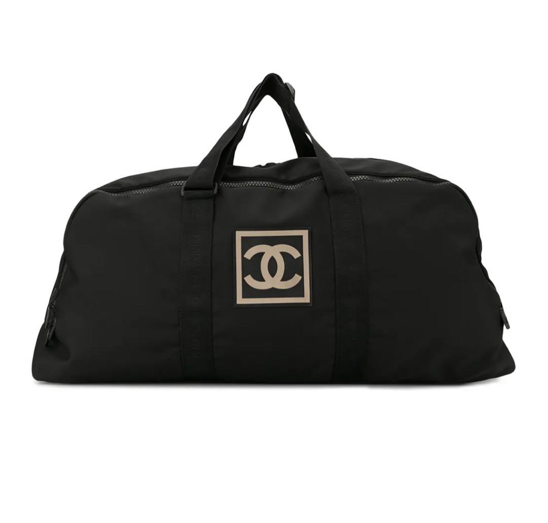 CHANEL ブラック ボストンバッグ