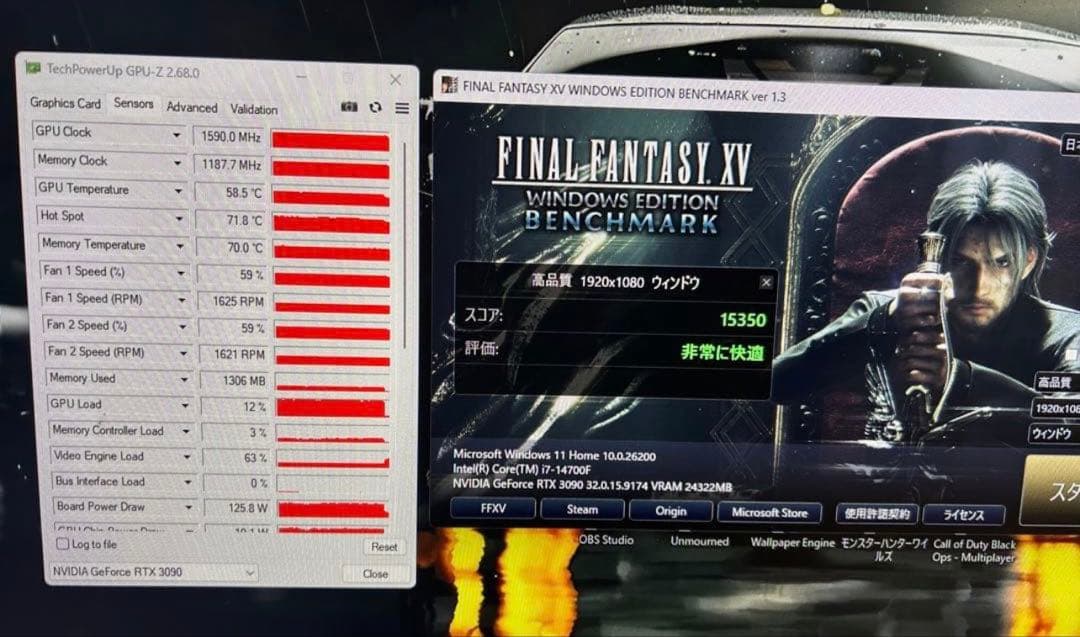 【フル整備済み】RTX 3090 VENTUS 3X OC 24GB 【良好品】