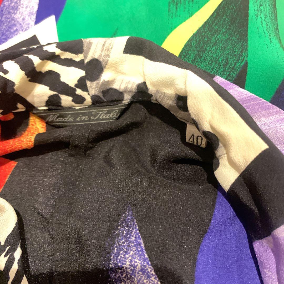 GIANNI VERSACE　ジャンニヴェルサーチ　シルクジャケット　40 ロゴ