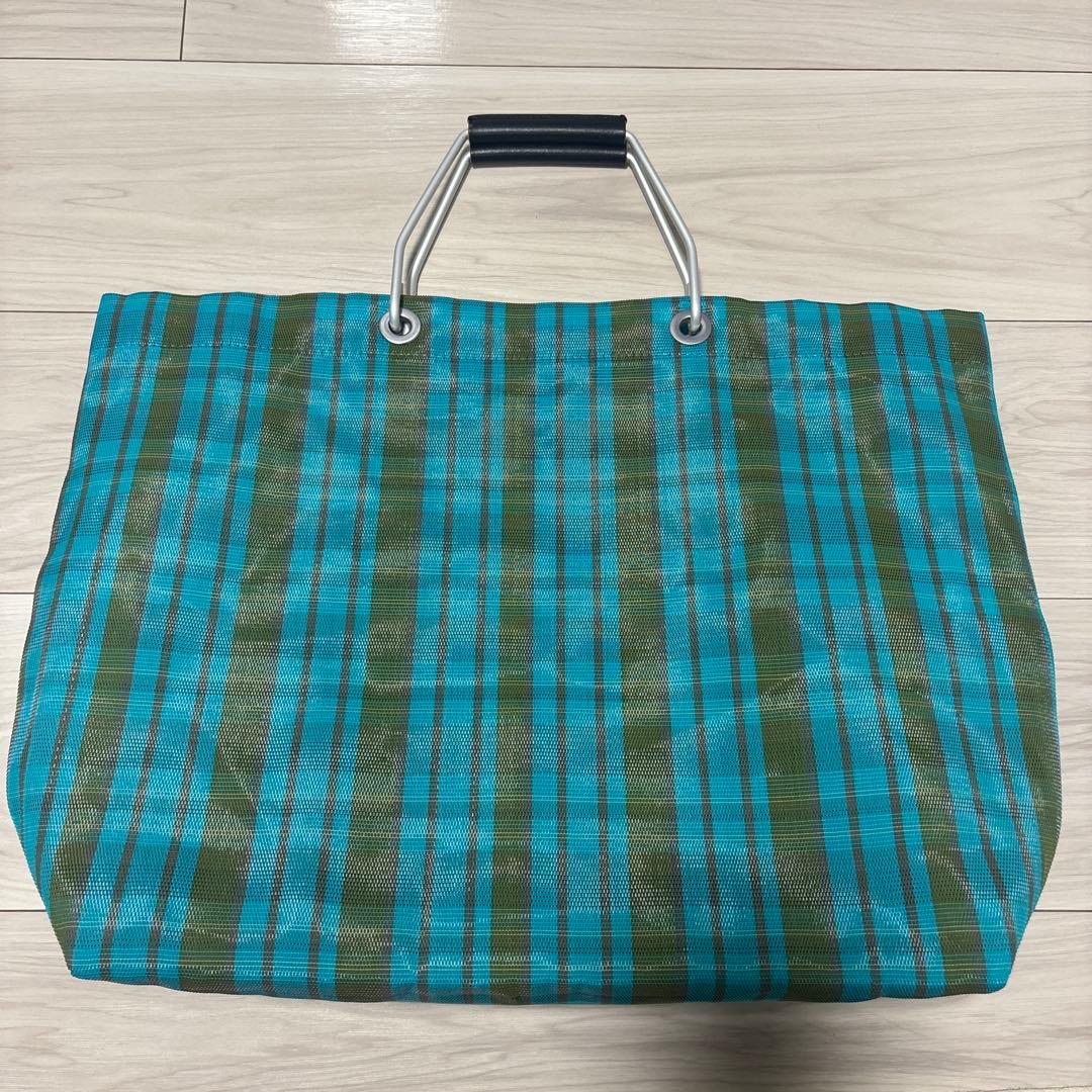 MARNI フラワーカフェ　トートバッグ　マルニ　バッグ　かごバッグ　グリーン