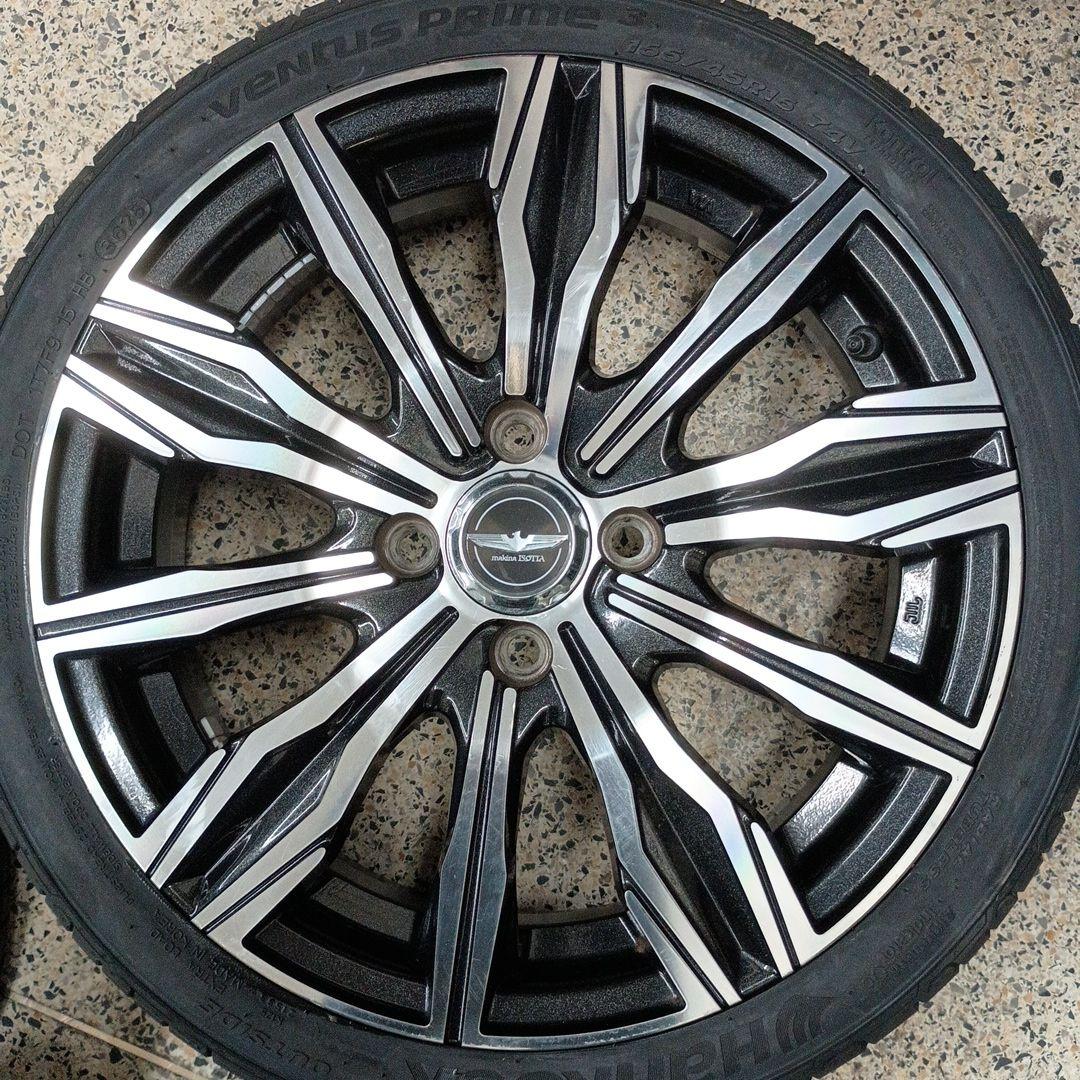 【新品】165/45R16 ハンコック夏タイヤ付 16インチアルミ 軽自動車用