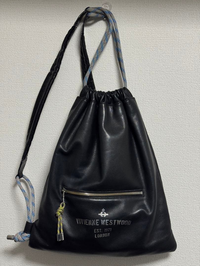 【Vivienne Westwood】超希少 レザー ナップサック ブラック