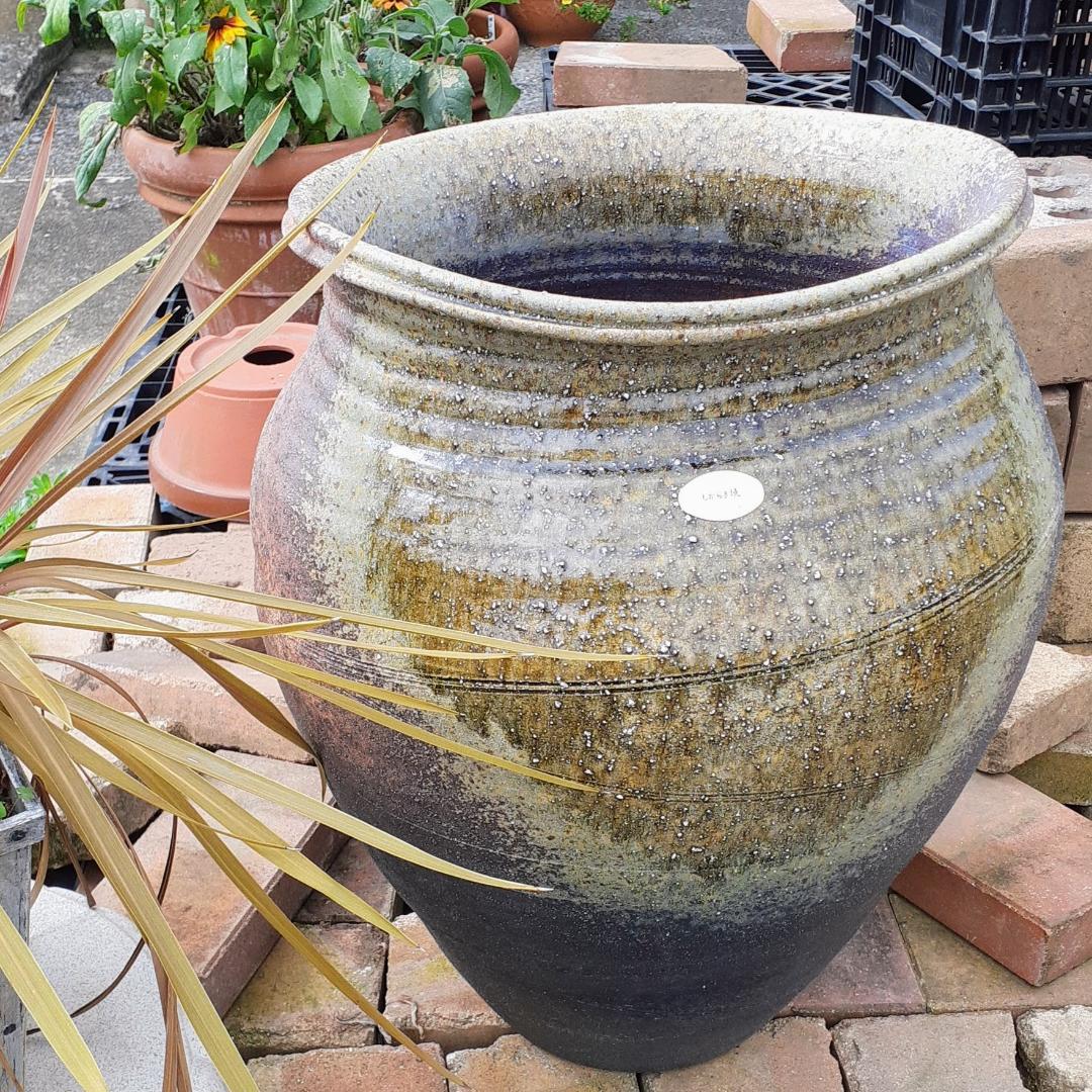 信楽焼　手作り　古陶大壺　花器　傘立て　オブジェ
