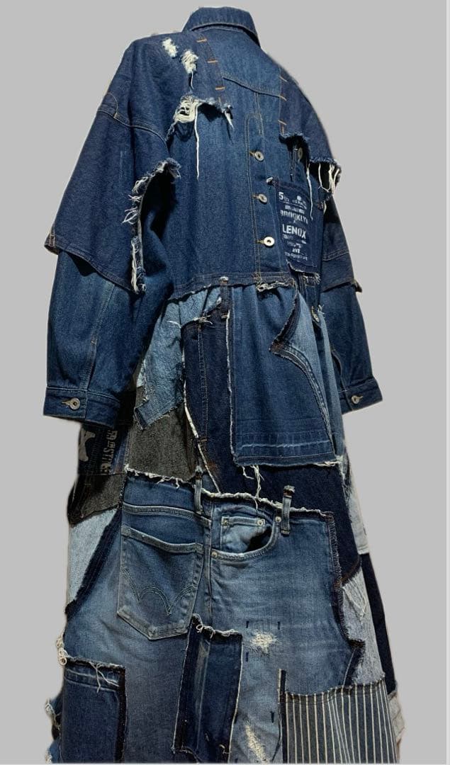 デニムリメイク‪☆こだりデザイン遊びコート‪( *´艸`)