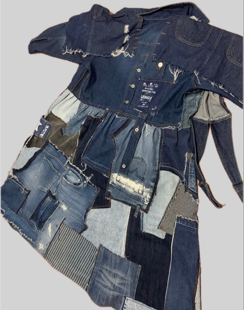 デニムリメイク‪☆こだりデザイン遊びコート‪( *´艸`)