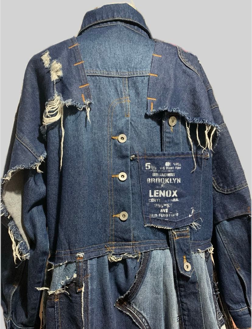 デニムリメイク‪☆こだりデザイン遊びコート‪( *´艸`)