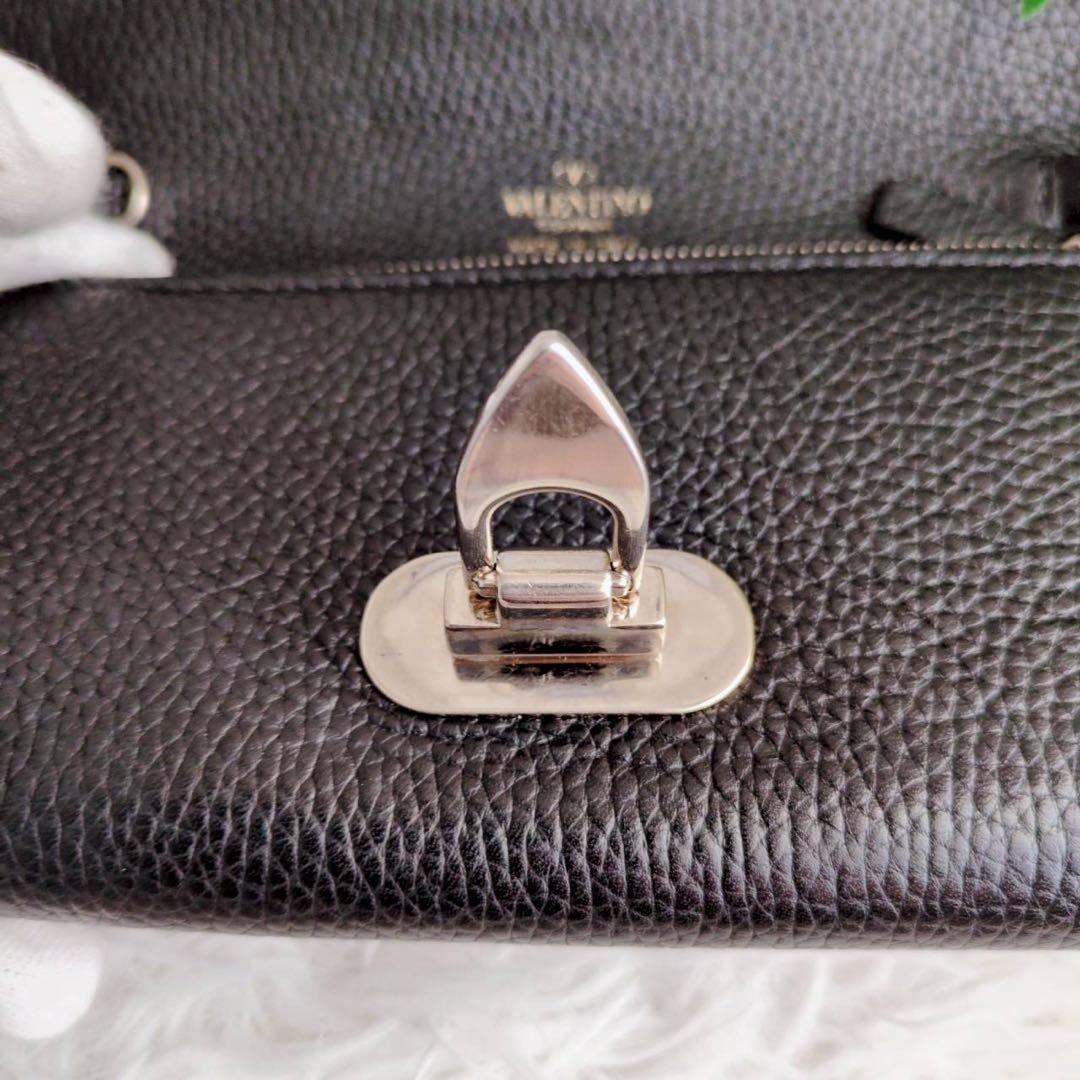 ヴァレンティノ チェーン ウォレット ロックスタッズ 2way ブラック