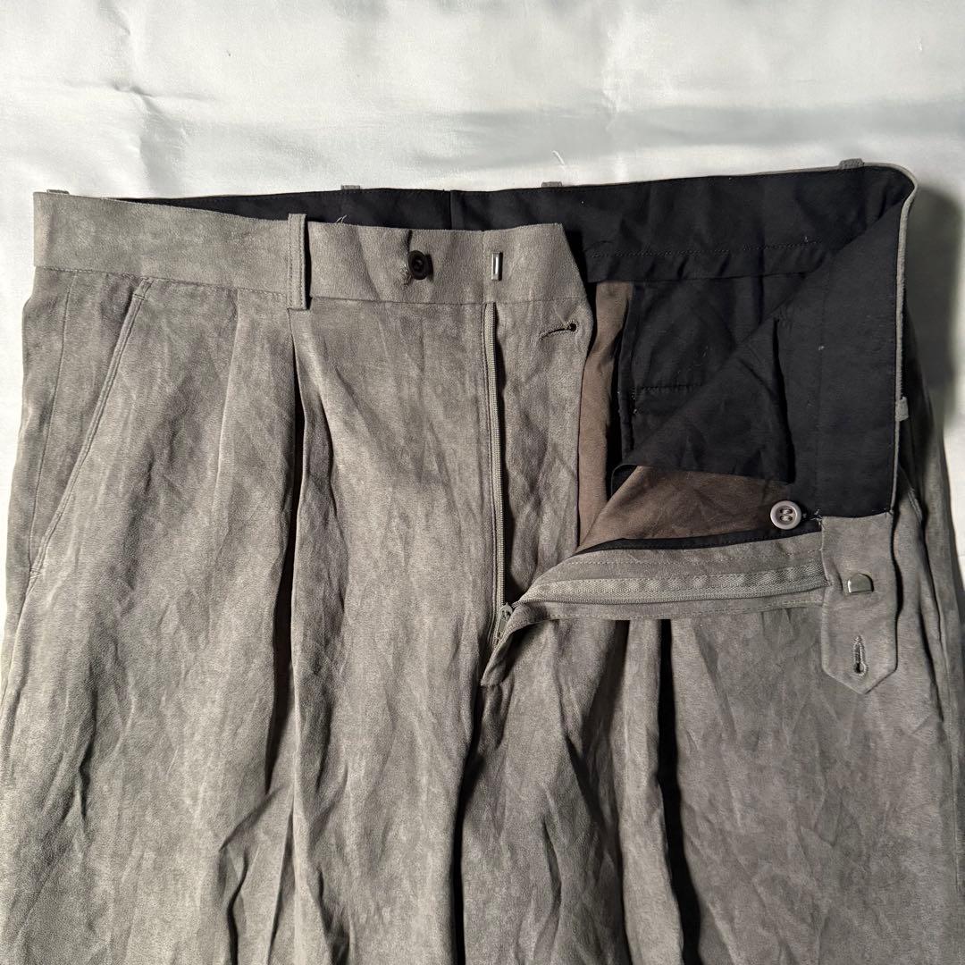 【希少タイプ】 90s vintage ツータック スエード ワイドスラックス
