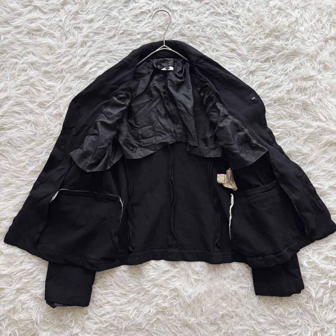 【コムデギャルソン】AD2010　テーラードジャケット 黒　XS　シワ加工