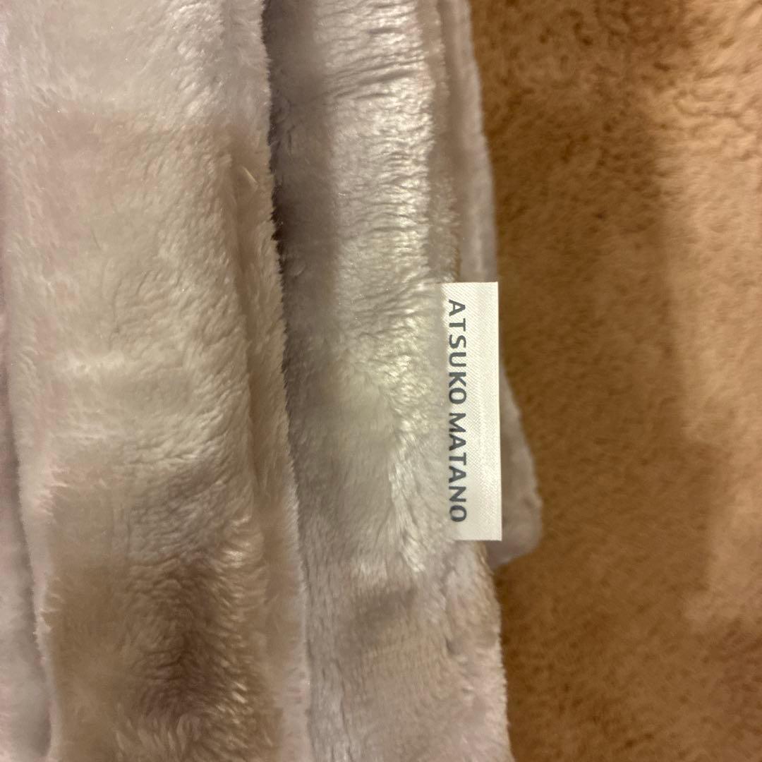 マタノアツコ　リバーシブルケット　シルエット猫　シングル　西川