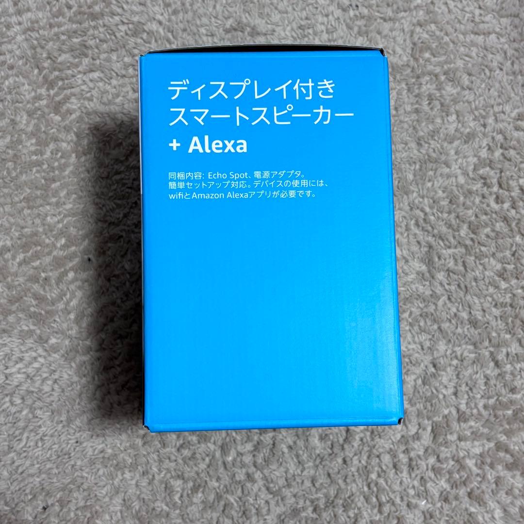 【新品未開封】Amazon Echo Spot グレーシャホワイト 置き時計