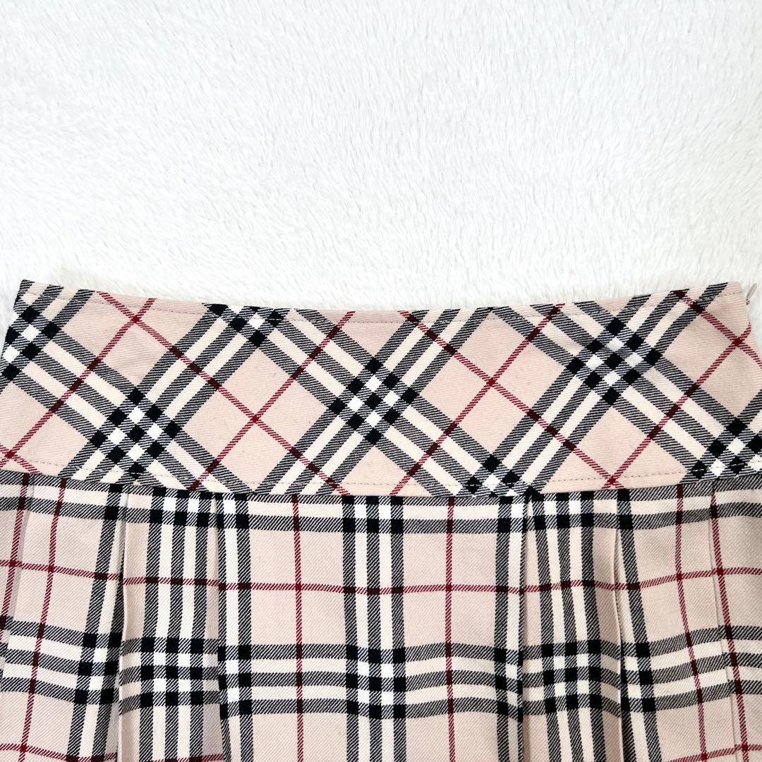 美品✨バーバリーブルーレーベル ミニスカート プリーツ ノバチェック 安室奈美恵