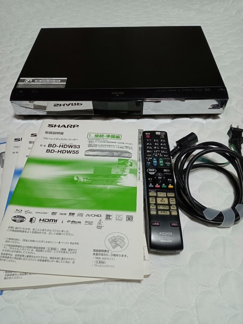 SHARP ブルーレイレコーダー BD-HDW55 500G AQUOS DVD