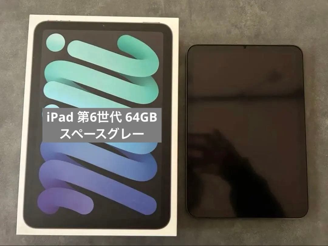 iPad mini 第6世代 スペースグレー 64GB wi-fi カバー付