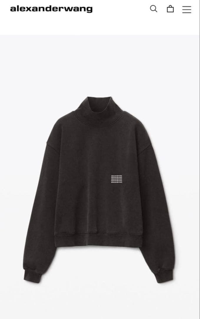 n*u様 ALEXANDER WANG デンスフリース ハイネック プルオーバー