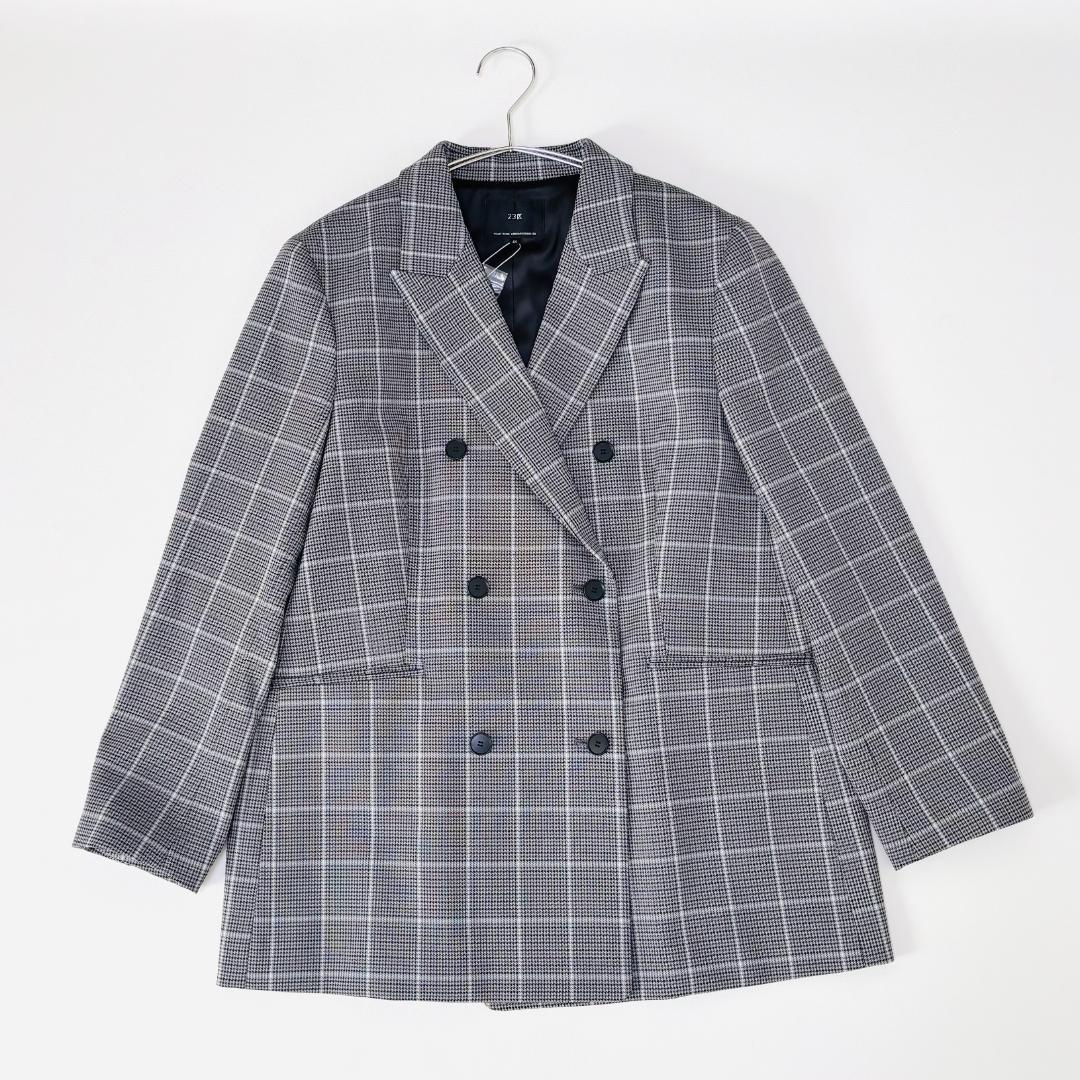 大きいサイズ✨新品未使用　23区【洗える】ガンクラブプレイドチェックジャケット