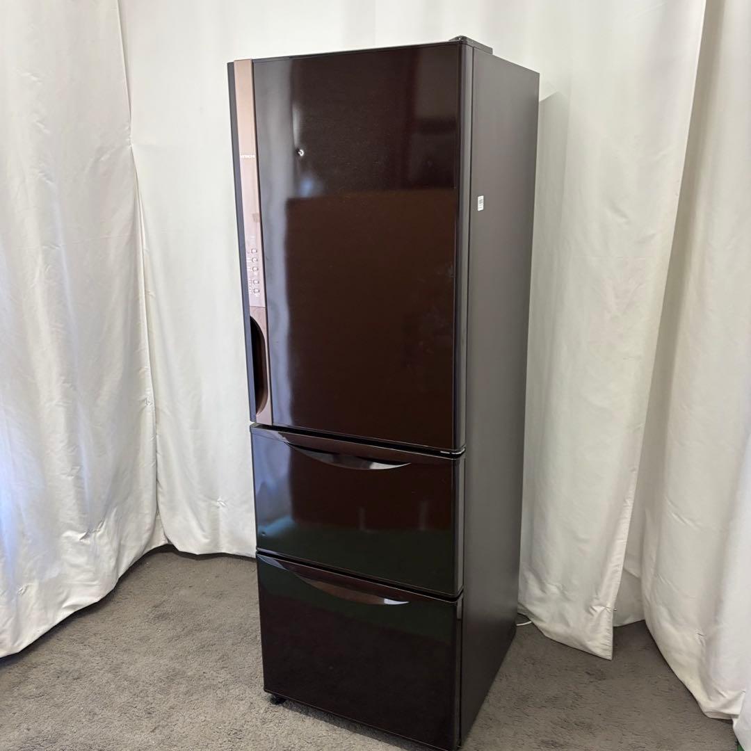 72　スリム　冷蔵庫　日立　大型　300-400ℓ　安い　綺麗　右開き　設置無料