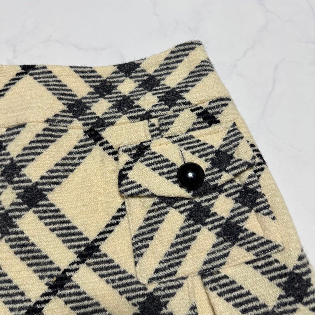 美品 BURBERRY BLUE LABEL ノバチェック ウール ミニスカート