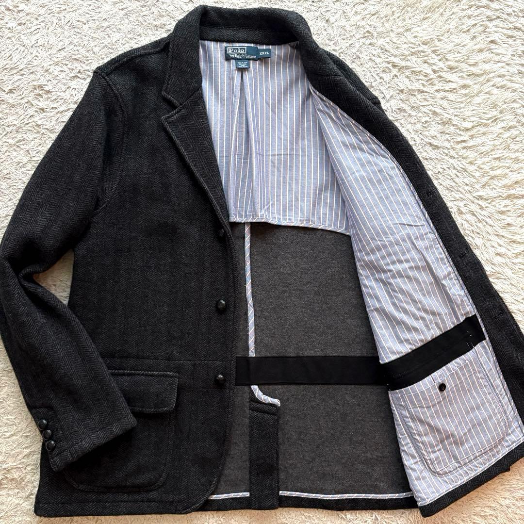 ★特大 3XL★ ポロ ラルフローレン テーラード ジャケット ヘリンボーン