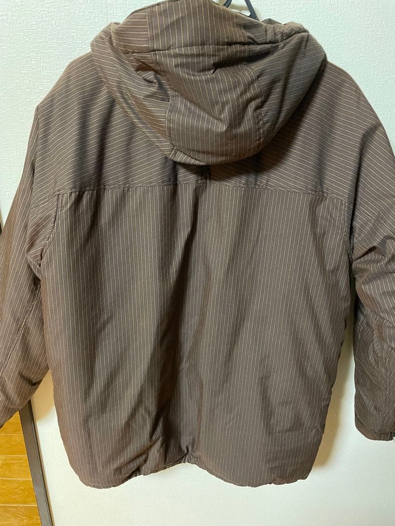Stussy ダウンジャケット Lサイズ ブラウンストライプ