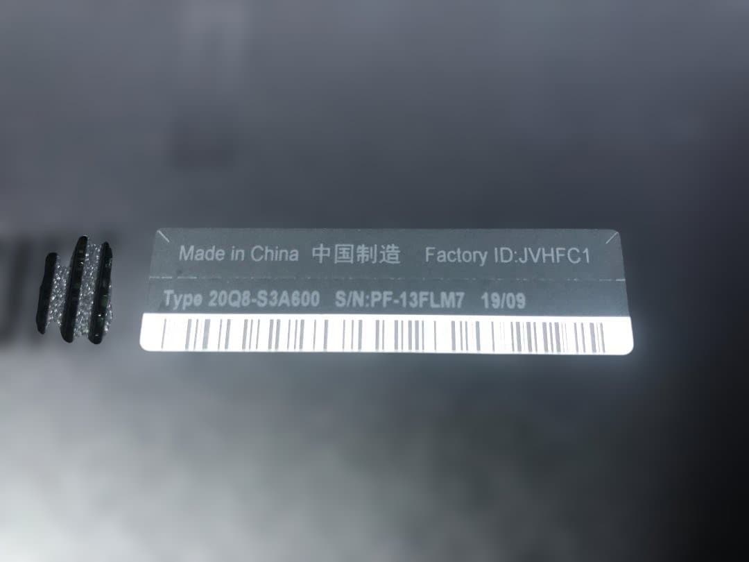 ThinkPad L590 Corei5 8GB SSD256GB win11㉔