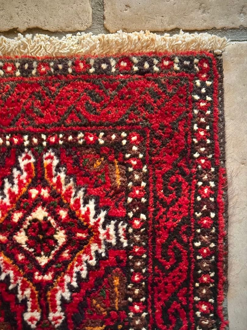 トライバルラグ　ヴィンテージラグ　ミニラグ　バルーチ族　プリミティブアート　美品